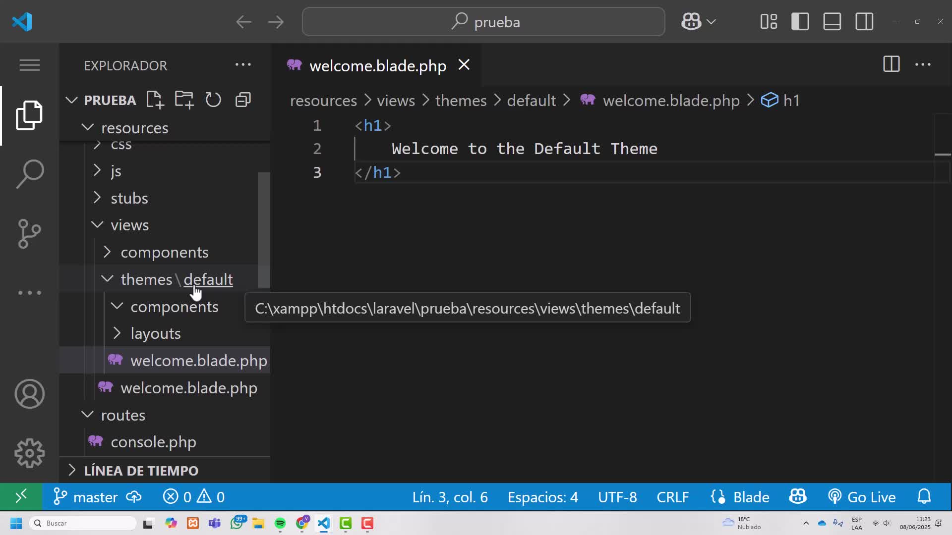 Namespace para componentes