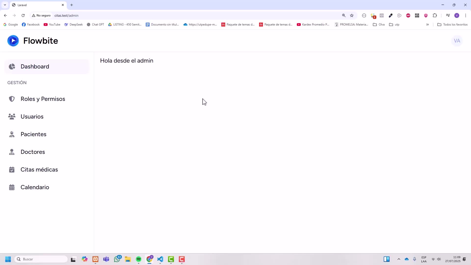 Ocultar items del sidebar de acuerdo al permiso